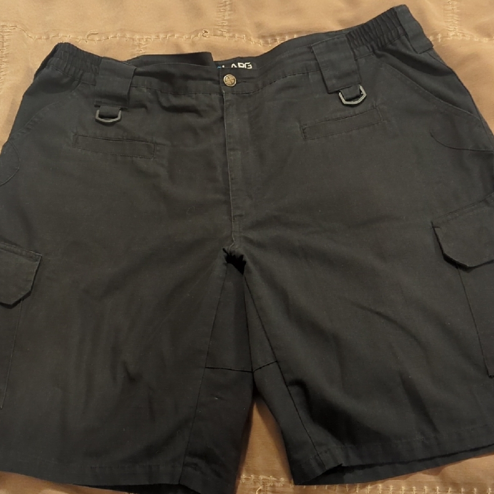 LAPG Operator Tactical Cargo Shorts Men’s 42 Black Ripstop Utility Work Shorts